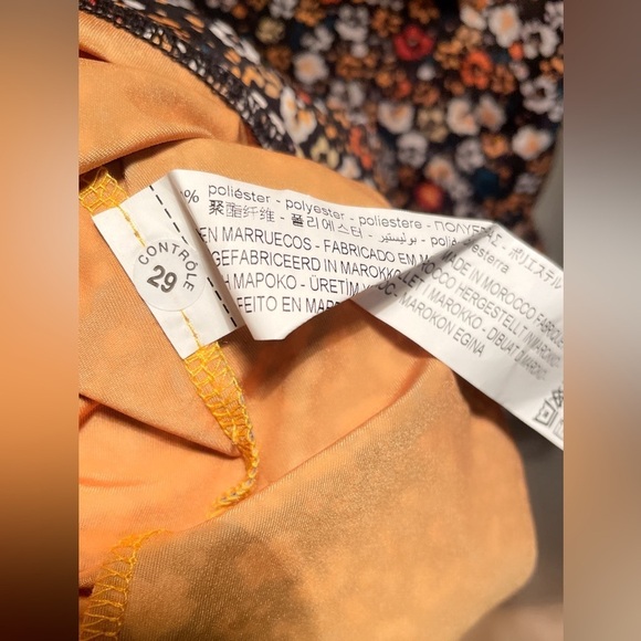 Zara Floral Mini Dress - Black, White, Yellow - Picture 5 of 6